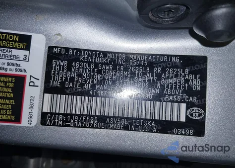 2015 Toyota Camry Se from USA, damaged, VIN 4T1BF1FK5FU084190